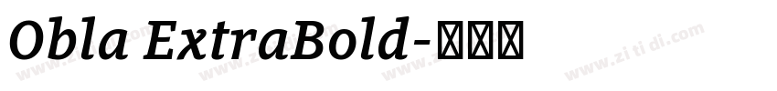 Obla ExtraBold字体转换